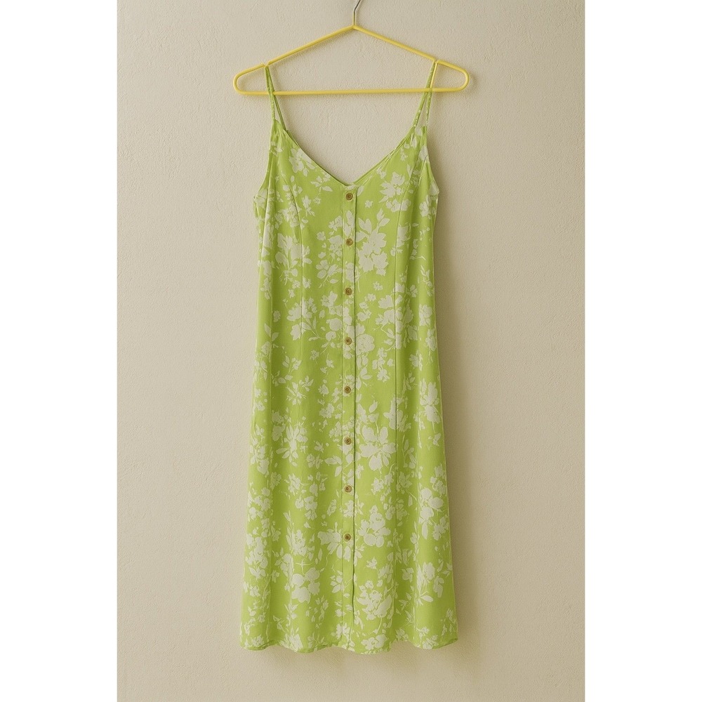 Sienna Sky Green Floral Button-Down Sundress – Size M - Picture 1 of 2